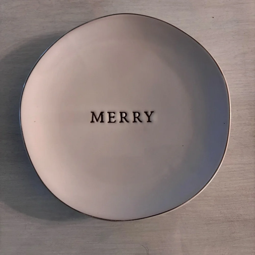 Hearth & Hand with Magnolia Merry, Joy, Hope, Peace Appetizer Plate Set of 4